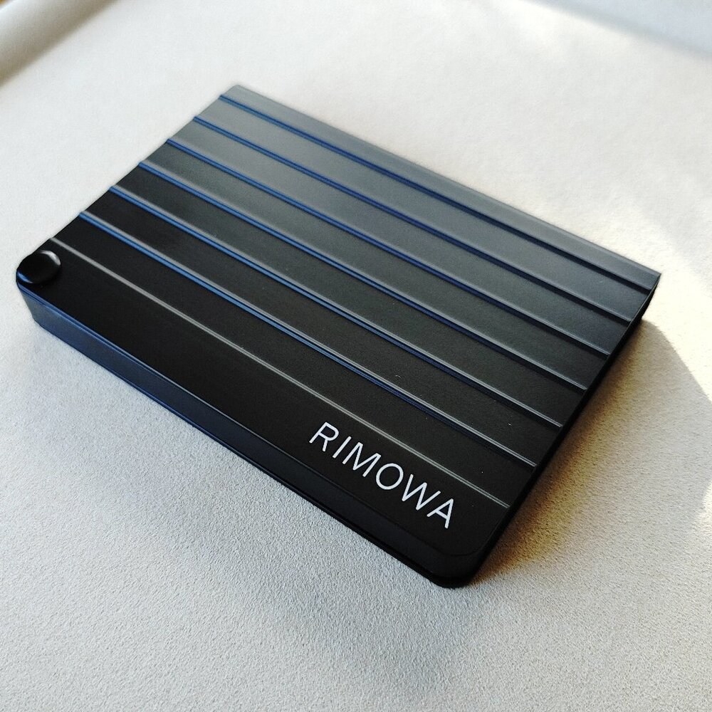 Rimowa Aluminum Black Hardshell Cardholder (New)